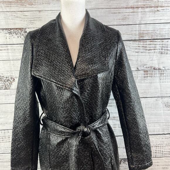 Weatherproof Vintage Women's Long Wrap Jacket w/ Belt size Small Career Church - Picture 3 of 15
